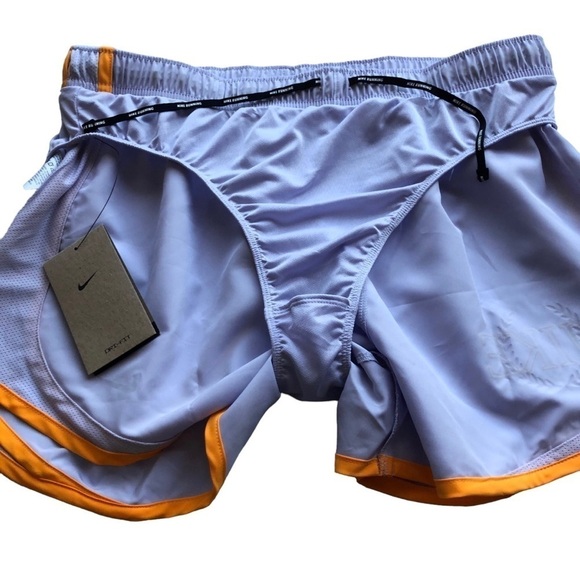Nike NWT Dri Fit Icon Tempo Shorts Lined Running Shorts Purple Orange Large - Picture 7 of 12